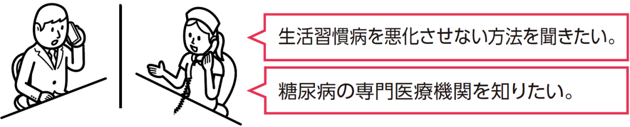 生活習慣病を悪化させない方法を聞きたい。　糖尿病の専門医療機関を知りたい。