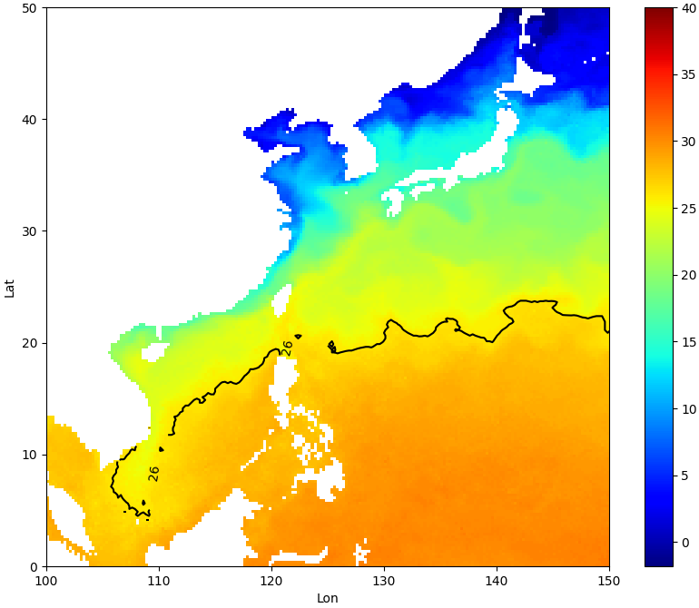 2023年冬の海面水温分布図