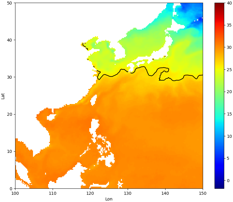 2023年夏の海面水温分布図