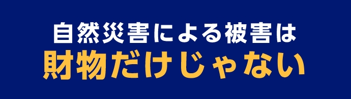 自然災害による被害は財物だけじゃない