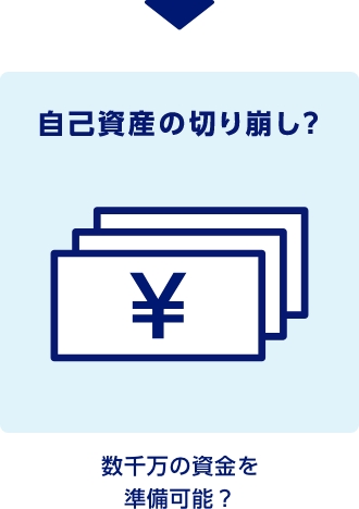 自己資産の切り崩し？　数千万の資金を準備可能？