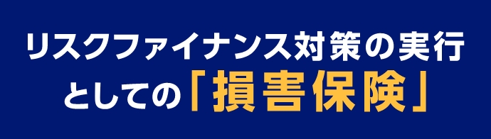 リスクファイナンス対策の実行としての「損害保険」