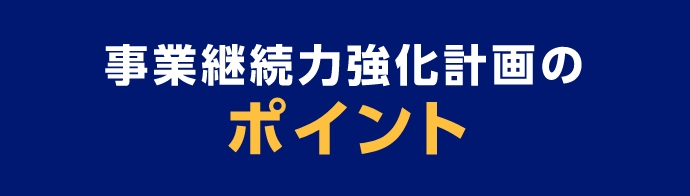 事業継続力強化計画のポイント