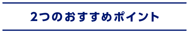 2つのおすすめポイント