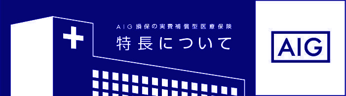 AIG損保の実費補償型医療保険　特長について