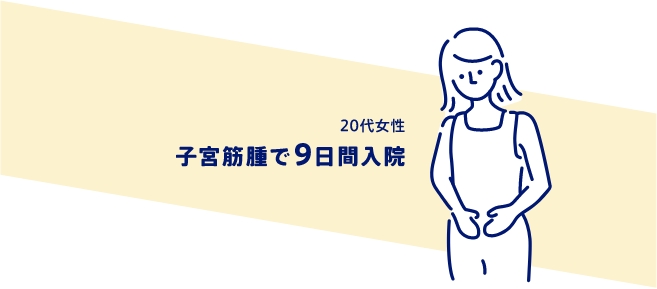 20代女性 子宮筋腫で9日間入院