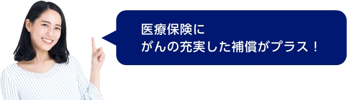 医療保険にがんの充実した補償がプラス！